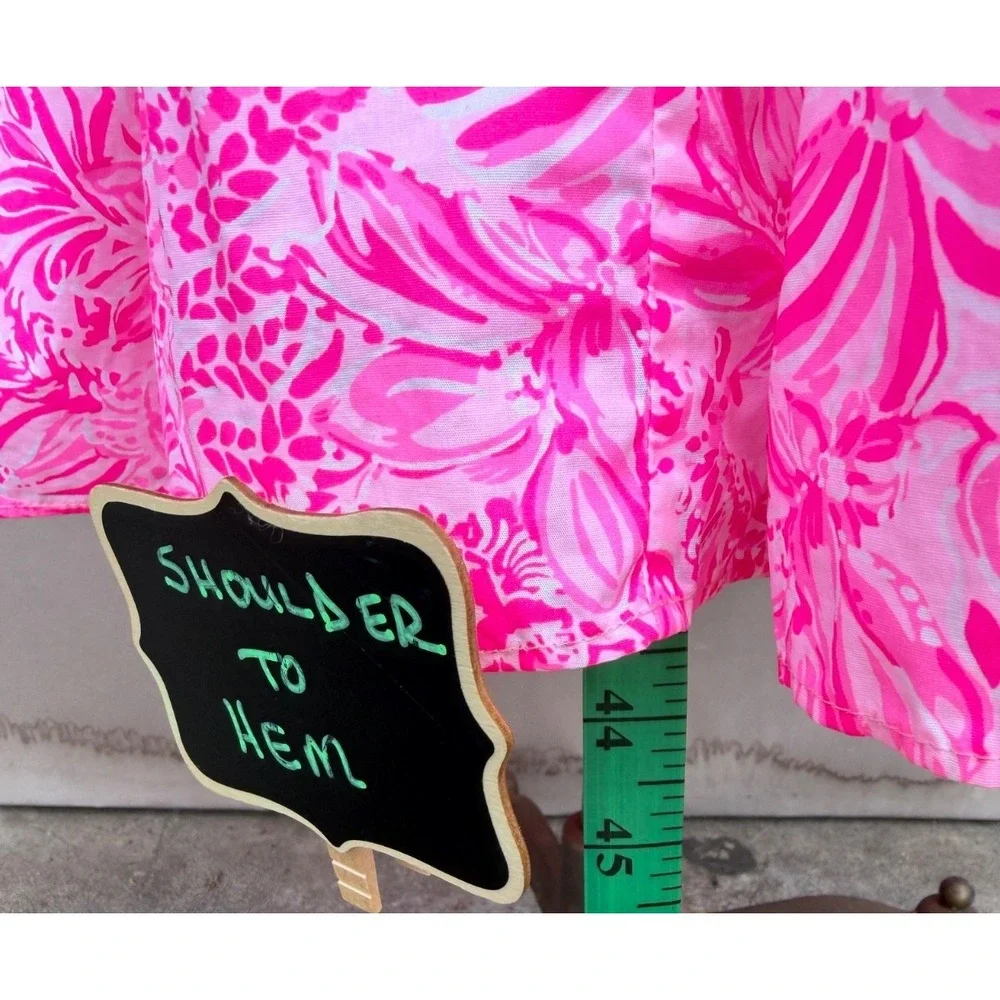 NWOT Lilly Pulitzer McKinnon Midi Cotton Sundress Pink Blossom Foxy Llama • 12